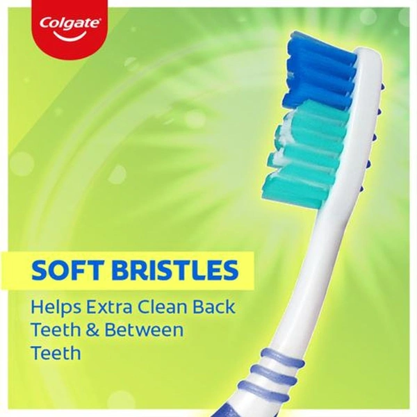 Colgate Extra Clean Power Tip Medium Toothbrush  - Electric Violet
