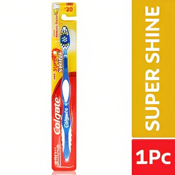 Colgate Super Shine Medium Toothbrush  - Blue