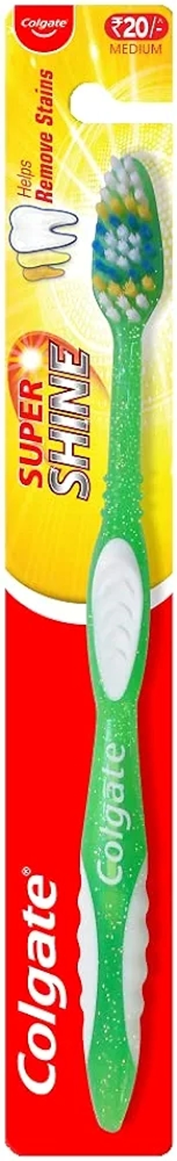 Colgate Super Shine Medium Toothbrush  - Harlequin