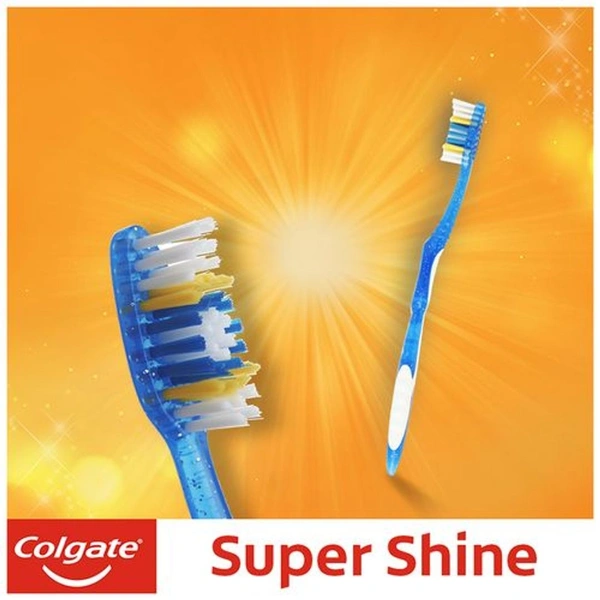 Colgate Super Shine Medium Toothbrush  - Harlequin