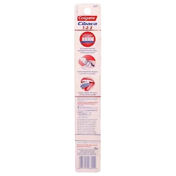 Colgate Cibaca 123 Soft Toothbrush  - Red