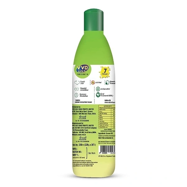 VVD gold Pure Coconut Oil  - 100ml (Bottle)