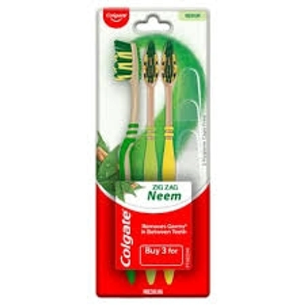 Colgate Zig Zag Neem Toothbrush (3 Toothbrush)