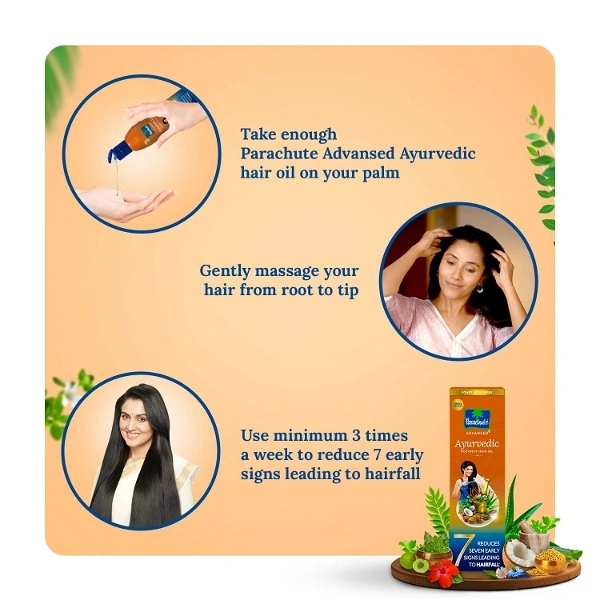 Parachute Advanses Ayurvedic Coconut Hair Oil  - 180ml