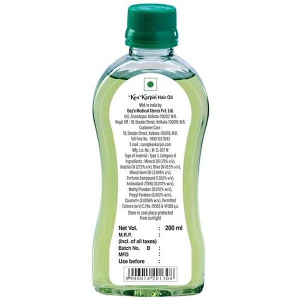 Keo Karpin Non Sticky Hair Oil With Olive Oil&natural Vitamin E - 200ml