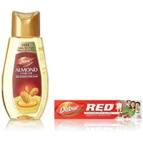 Dabur Almond Hair Oil Enriched With Soya Protein & 10x Vitamin-E - 200ml(Get Dabur Get Toothpaste Worth 20rs)