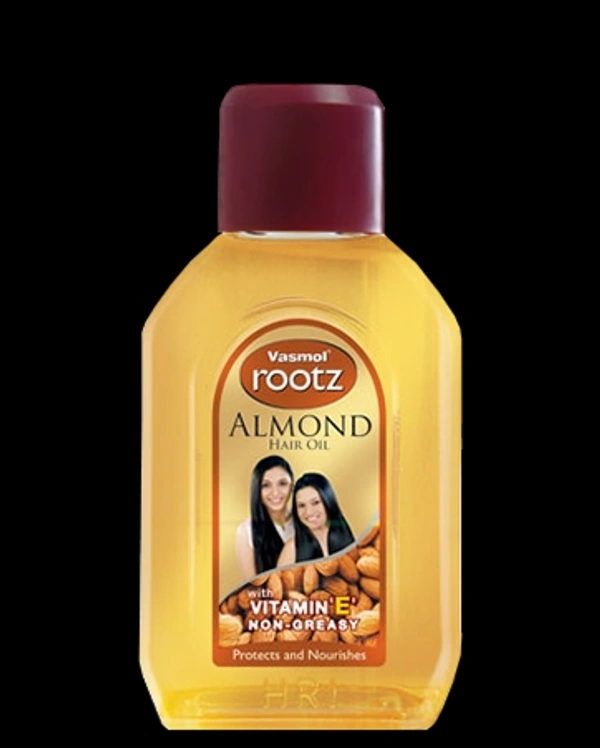 Vasmol Rootz Almond Hair Oil With Vitamin E Non-Greasy - 100ml