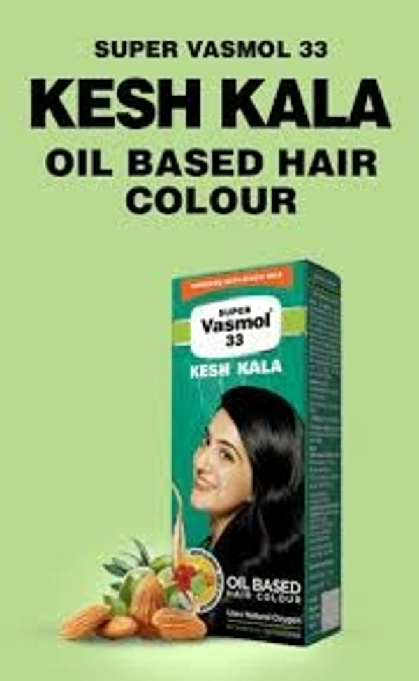Super Vasmol 33 Kesh Kala Oil Based Hair Colour  - 50ml