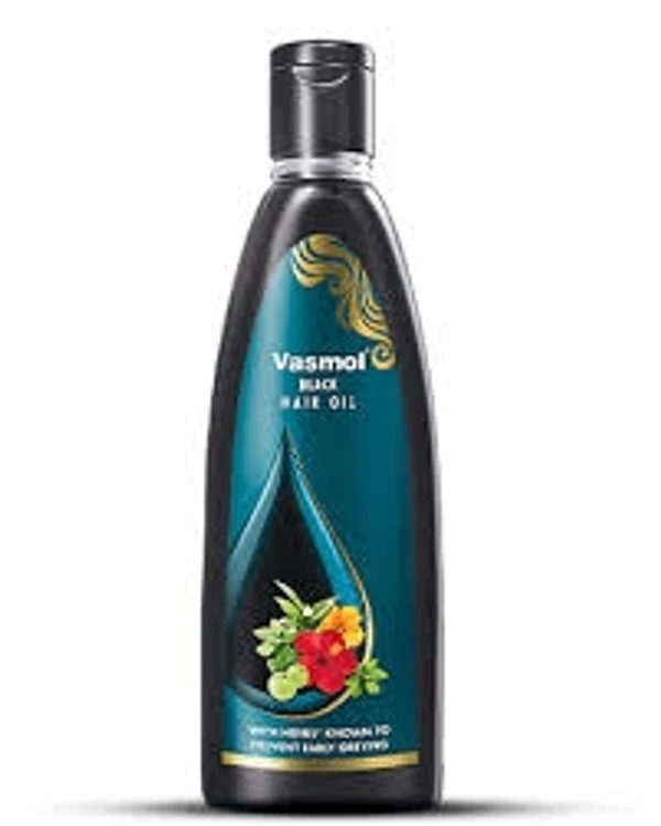 Vasmol black Hair Oil With Herbs* Known To Prevent Early Greying - 100ml