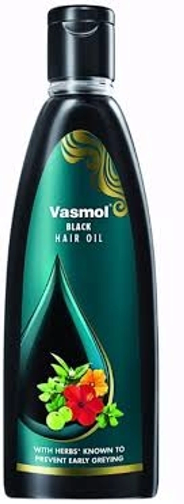 Vasmol black Hair Oil With Herbs* Known To Prevent Early Greying - 100ml