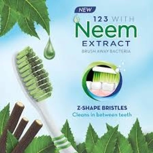 Oral-b 123 With Neem Extract Medium Toothbrush 