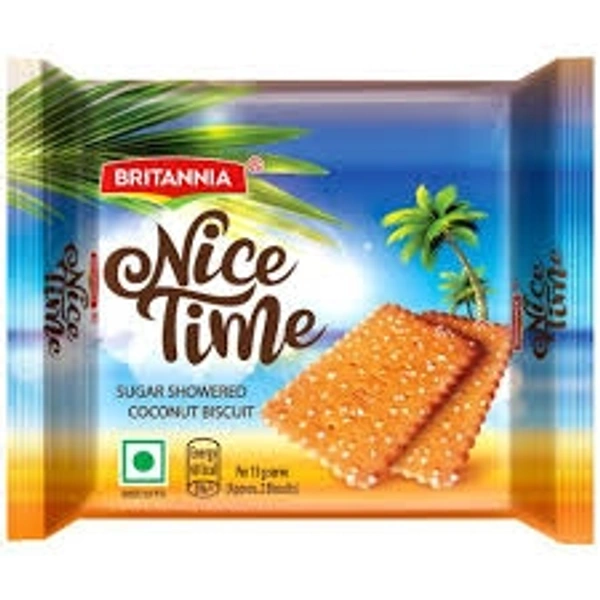 Britannia Nice Time Sugar Showered Coconut Biscuit - 10rs