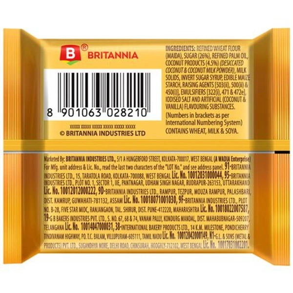 Britannia Nice Time Sugar Showered Coconut Biscuit - 10rs