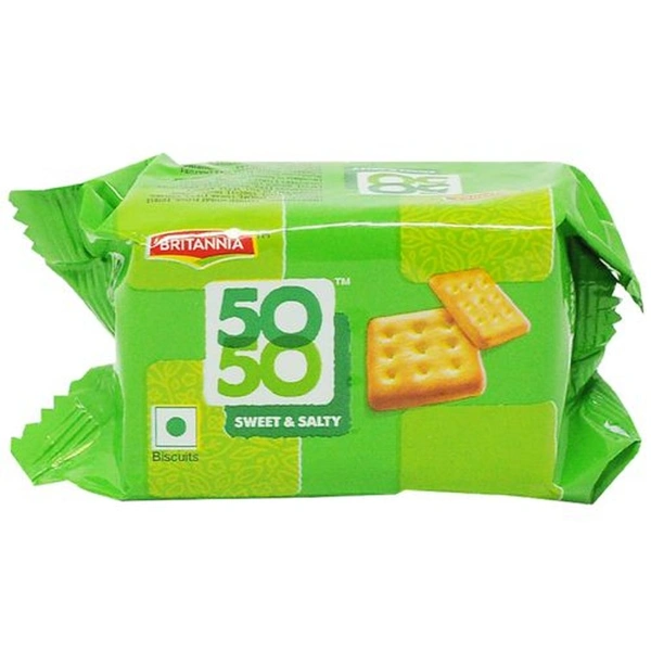 Britannia 50-50 Sweet&Salty Biscuit - 5rs(Pack Of 12Pcs)