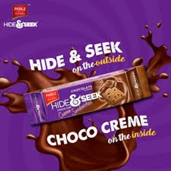 Parle Hide&Seek Chocolate Flavored Creme Sandwiches Biscuits  - 30rs