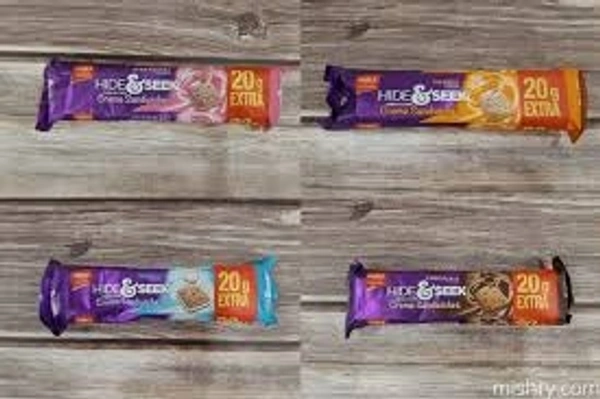Parle Hide&Seek Orange Flavored Creme Sandwiches Biscuits  - 30rs