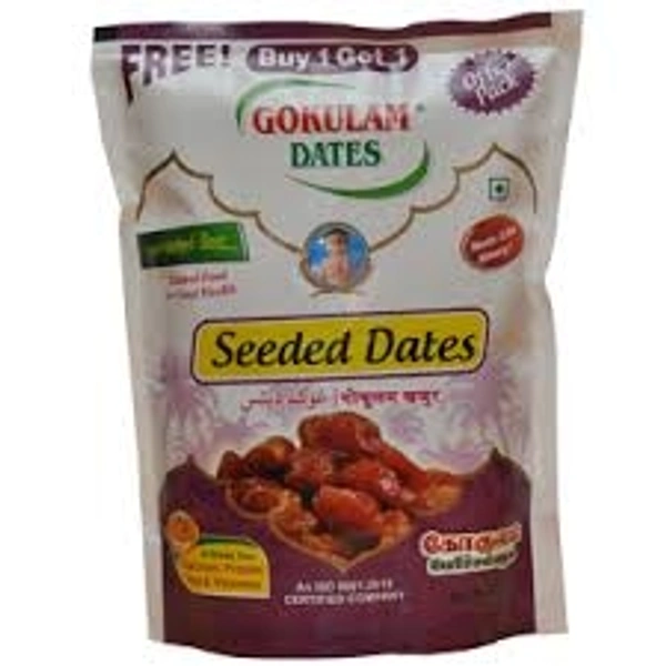 Gokulam Seeded Dates|கோகுலம் பேரீச்சம்பழம்  - 500g(Bug 1 Get 1 Free)