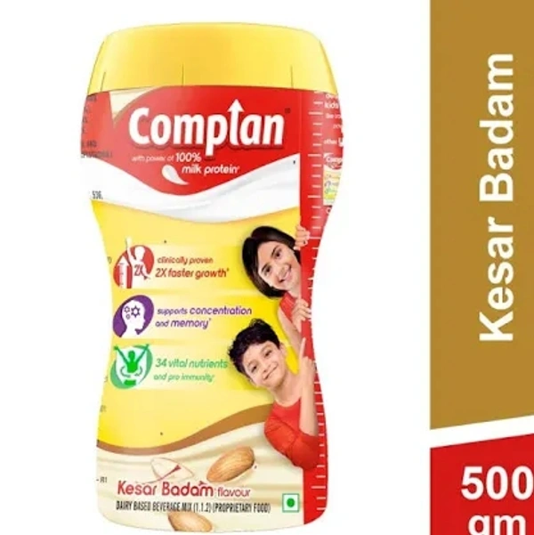 Complan Kesar Badam Flavour - 500g(Jar)
