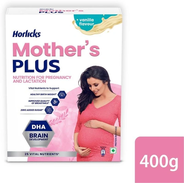 Horlicks Mother's Plus Nutrition For Pregnancy And Lactation Vanilla Flavour  - 500g(Packet)