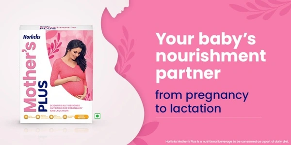 Horlicks Mother's Plus Nutrition For Pregnancy And Lactation Vanilla Flavour  - 500g(Packet)