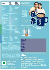 Horlicks Lite  Nourishment For Active Adults Badam Flavour  - 450g(Packet)