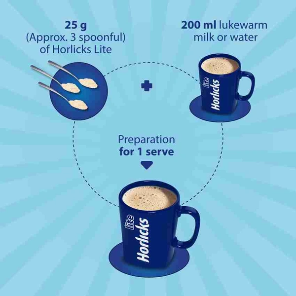 Horlicks Lite  Nourishment For Active Adults Badam Flavour  - 450g(Packet)