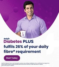 Horlicks Diabetes Plus Helps Managing Blood Sugar For Men& Women Vanilla Flavour  - 200g
