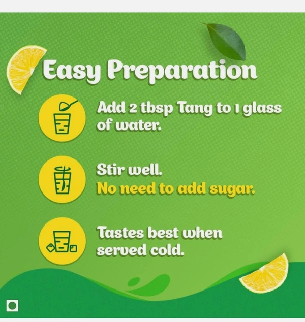 Tang Vitamin-C Enriched Instant Drink Mix Lemon Flavour - 500g(Packet)