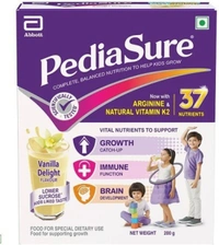 PediaSure Health and Nutrition Drink Powder for Kids Growth Vanilla Flavour Pouch - 200g