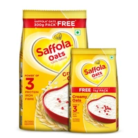 Saffola Oats | Rolled Oats | Delicious Creamy Oats | 100% Natural | High Protein & Fibre | Healthy Cereal for weight loss |  - 1kg With 300g Free