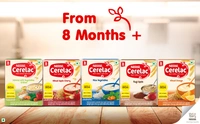 Nestle Cerelac Baby Cereal with Milk , Rice Vegetables , From 8 to 24 Months ,Stage 2, Source of Iron & Protein - 300g