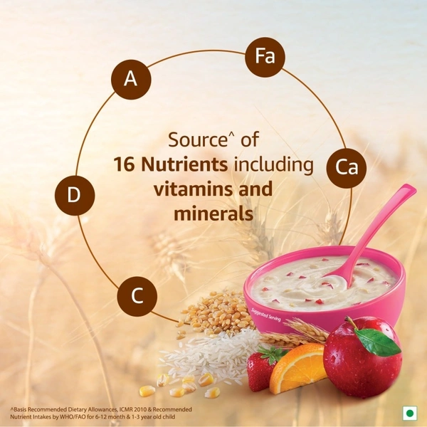Nestle Cerelac Baby Cereal with Milk , Wheat - Rice Mixed Fruit , From 10 to 24 Months , Stage 3, Source of Iron & Protein - 300g