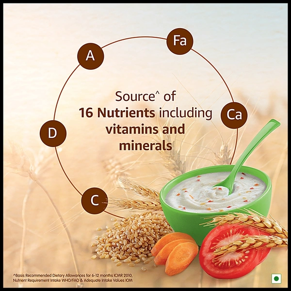 Nestle Cerelac Baby Cereal with Milk , Wheat - Rice Mixed Veg , From 10 to 24 Months , Stage 3, Source of Iron & Protein - 300g