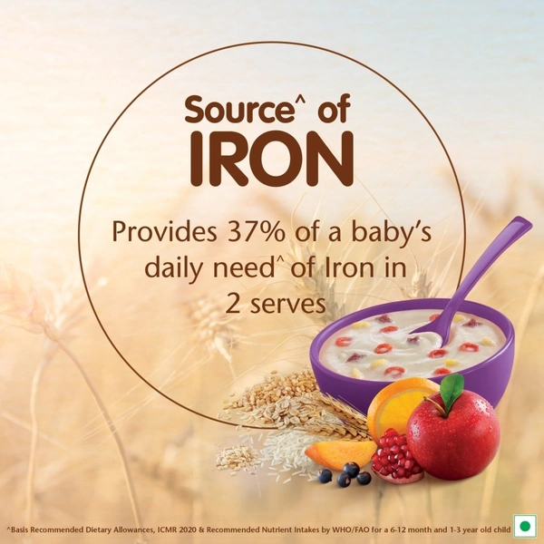 Nestle Cerelac Baby Cereal with Milk , 5 Grains & Fruits ,Stage 5, From 18 to 24 Months , Source of Iron & Protein - 300g
