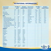 Nestle NAN PRO 2 Follow-up Formula Powder - After 6 months, Stage 2 - 400g