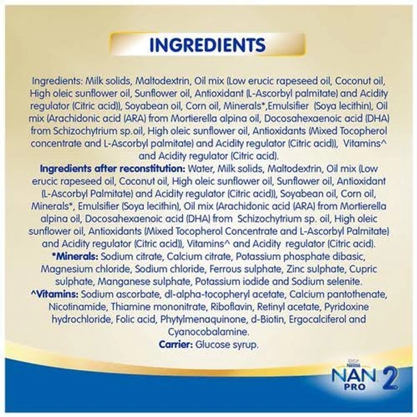 Nestle NAN PRO 2 Follow-up Formula Powder - After 6 months, Stage 2 - 400g