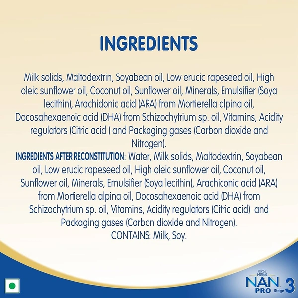 Nestle NAN PRO 3 Follow-Up Formula-Powder (After 12 months), Stage 3 - 400g