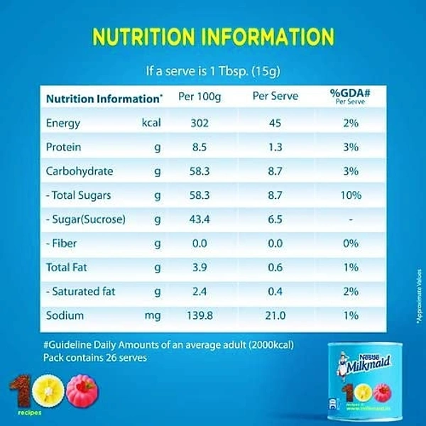 Nestle Milkmaid Tin  - 380g/400g