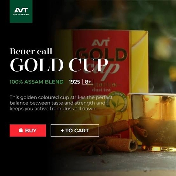 Avt Gold Cup Premium Dust Tea Jar - 100g