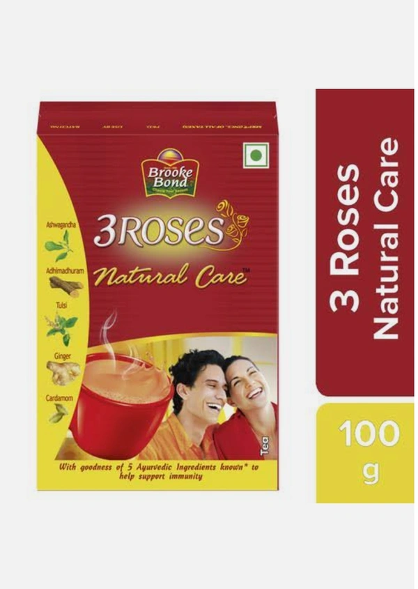 Brooke Bond 3 Roses, Natural Care Flavoured Tea - 100g