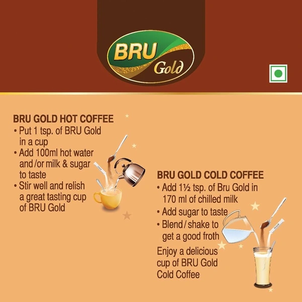 Bru Gold Instant Coffee Powder Jar - 50g