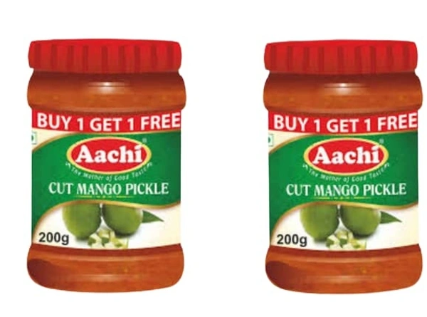 Aachi Cut Mango Pickle (Buy 1 Get 1 Free) - 200g+200g