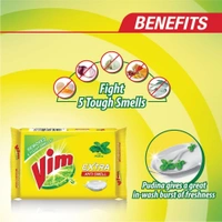 Vim Extra Anti Smell With Pudina Dishwash Bar - 10rs