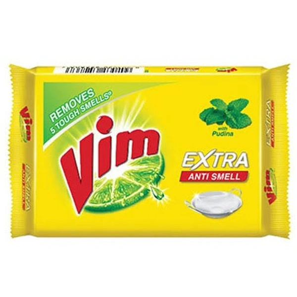 Vim Extra Anti Smell With Pudina Dishwash Bar - 250g