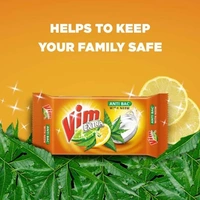 Vim Extra Anti Bac With Neem Dishwash Bar - 250g