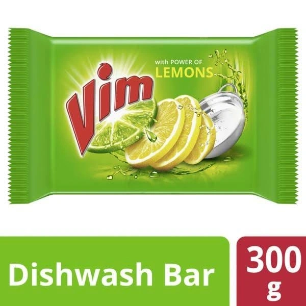 Vim With Power Of Lemons Dishwash Bar - 300g