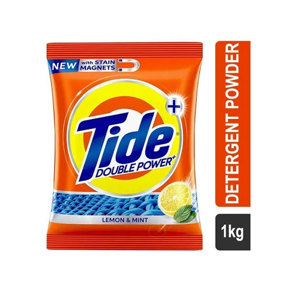 Tide Double Power Lemon & Mint Detergent Powder - 1kg