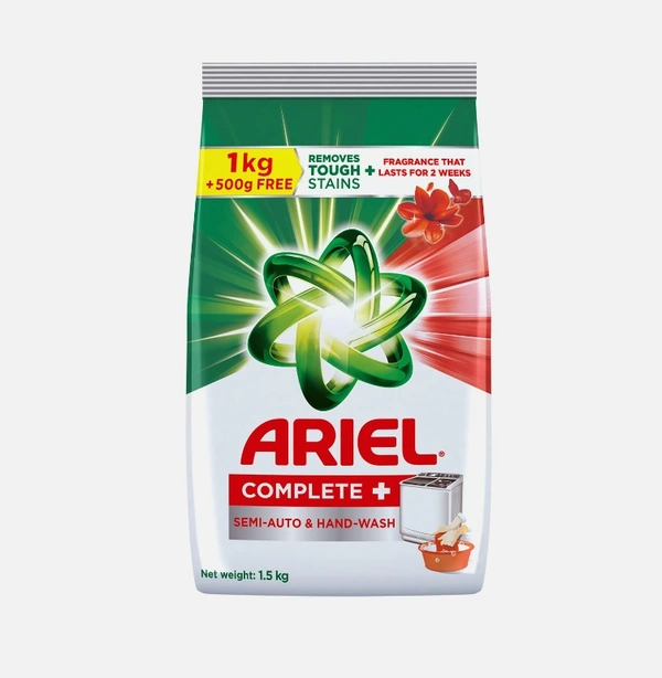 Ariel Complete + |Semi-Auto & Hand Wash Detergent Powder - 1kg