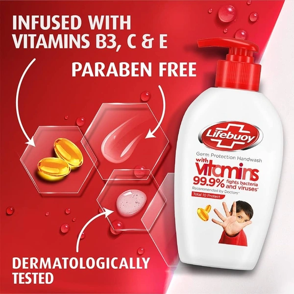 Lifebuoy Germ Protection Handwash |With Free 185ml Handwash - 190ml