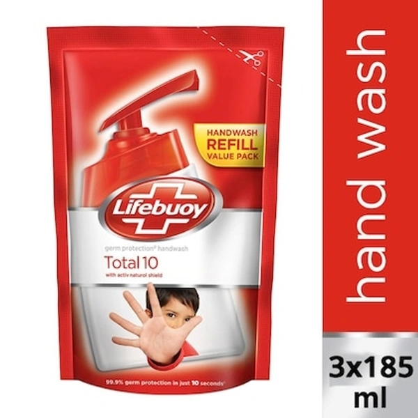 Lifebuoy Germ Protection Handwash |Value Refill Pack Of 3  - 3*185ml